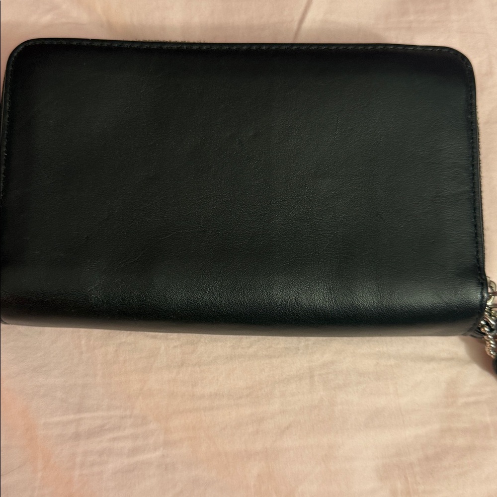 Coach Black Leather Zip Wallet - Picture 4 of 6